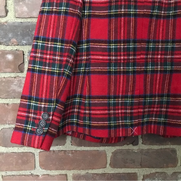 TALBOTS wool blend plaid blazer size 8P 8 petite -38 chest -23.5” long - Picture 7 of 9